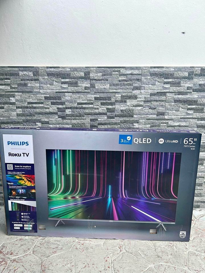 tv - SMART TV PHILIPS DE 65 PULGADAS QLED ROKU 4K 2024 NUEVAS
