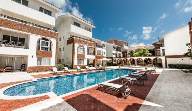 casas vacacionales y villas - Apartamentos en Venta en "CORAL VILLAGE" Bávaro, Punta Cana. (Piscina y Playa)