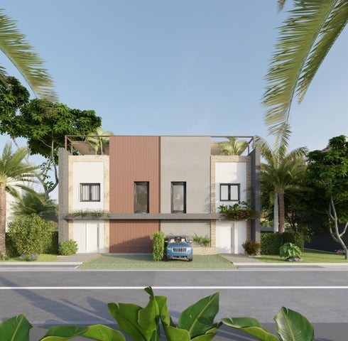 casas - Proyecto en venta Punta Cana #24-197 tres dormitorios, áreas de recreación.
