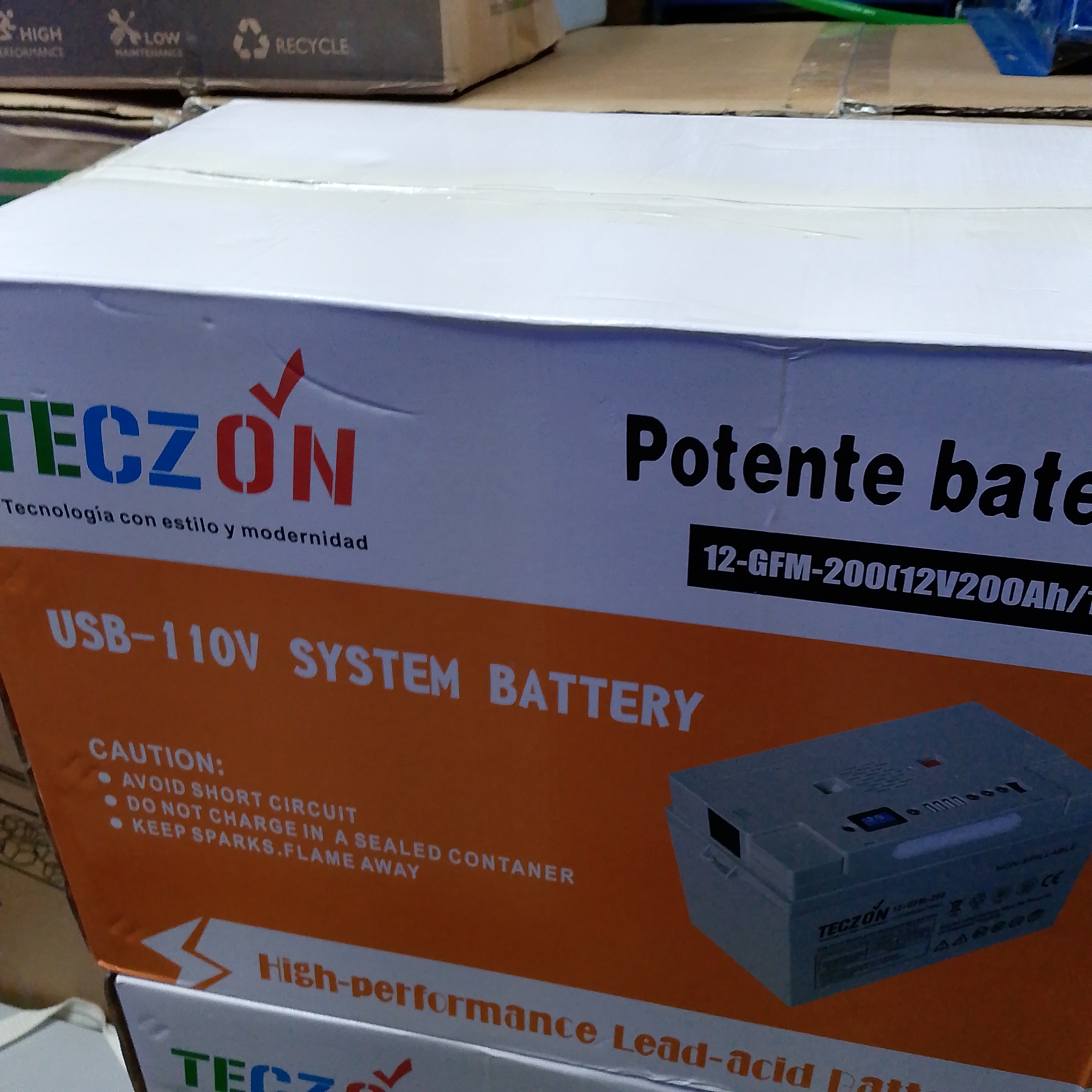 plantas e inversores - Batería teczon 110v disponible con inversor integrado 