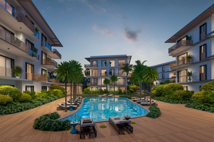 apartamentos - Proyecto en venta Punta Cana #23-1089 dos dormitorios, balcón, piscina.
 6