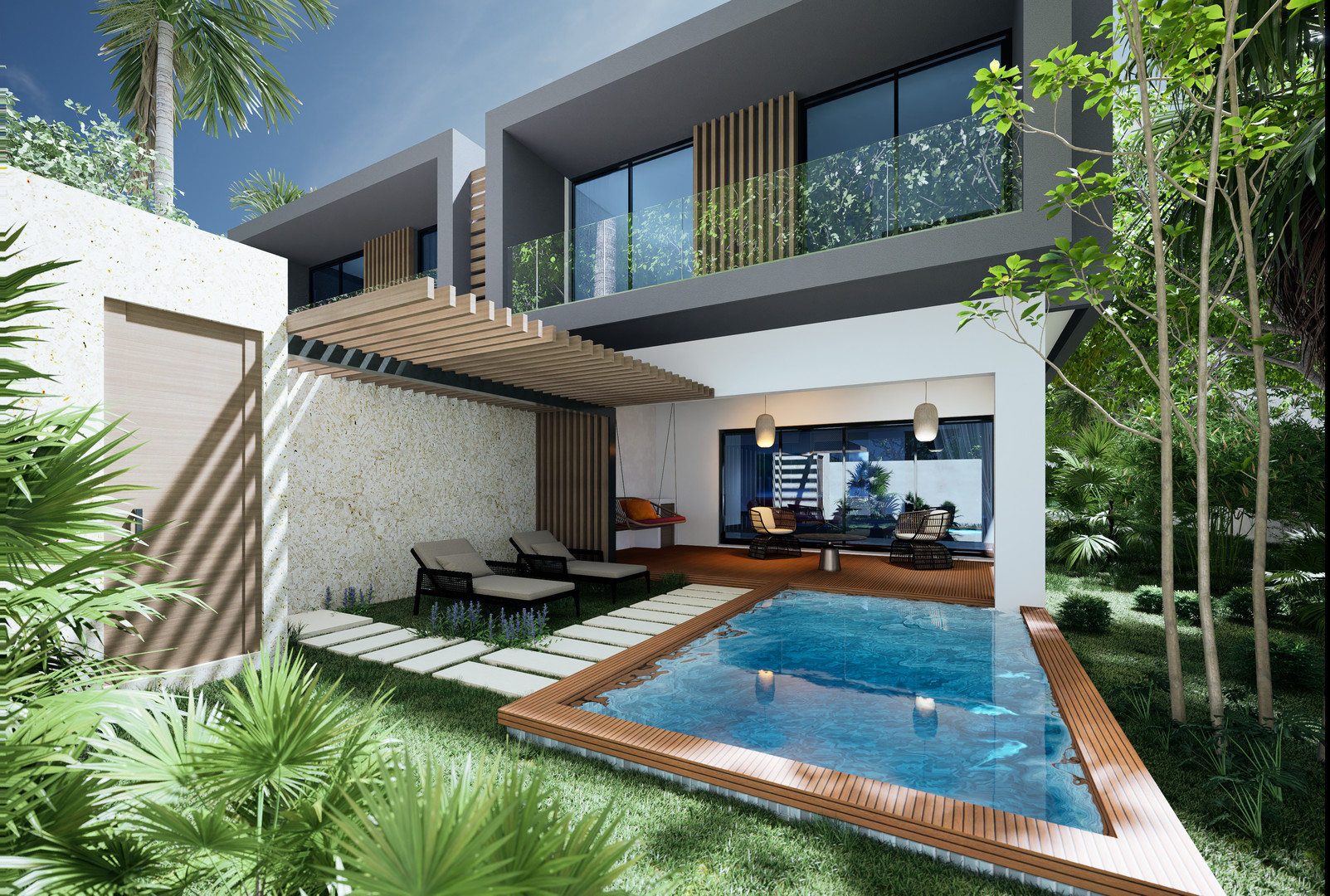 casas vacacionales y villas - Villas Estilo Duplex Lujo en Residencial VistaCana Listos 2026 en Bavaro 9