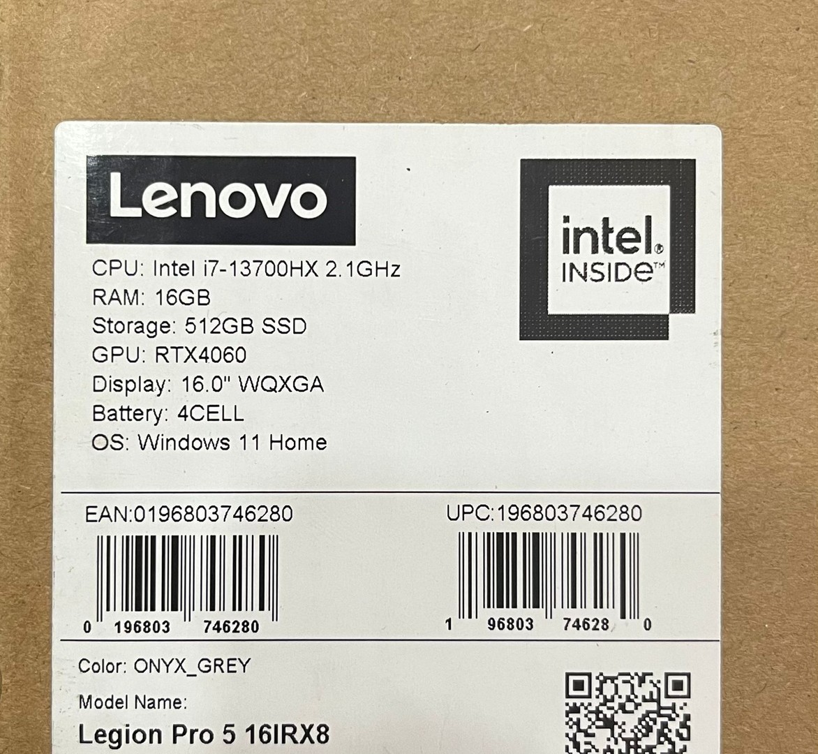 celulares y tabletas - LENOVO LEGION PRO 5 /512GB SSD/16GB RAM/INTEL CORE i7-13VA/RTX4060/16-INCH 1