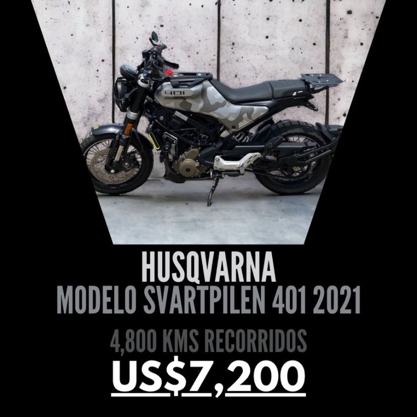 motores y pasolas - Vendo mi Moto HUSQVARNA Modelo SVARTPILEN 401 2021