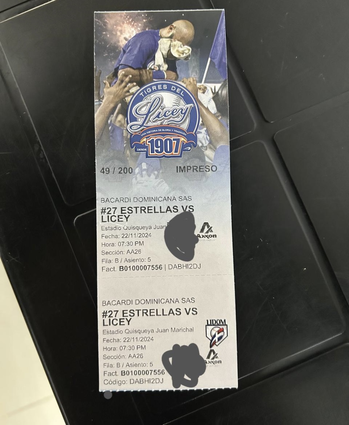 taquillas para eventos - Boletas palcos AA 22-11-24 Licey vd estrellas 