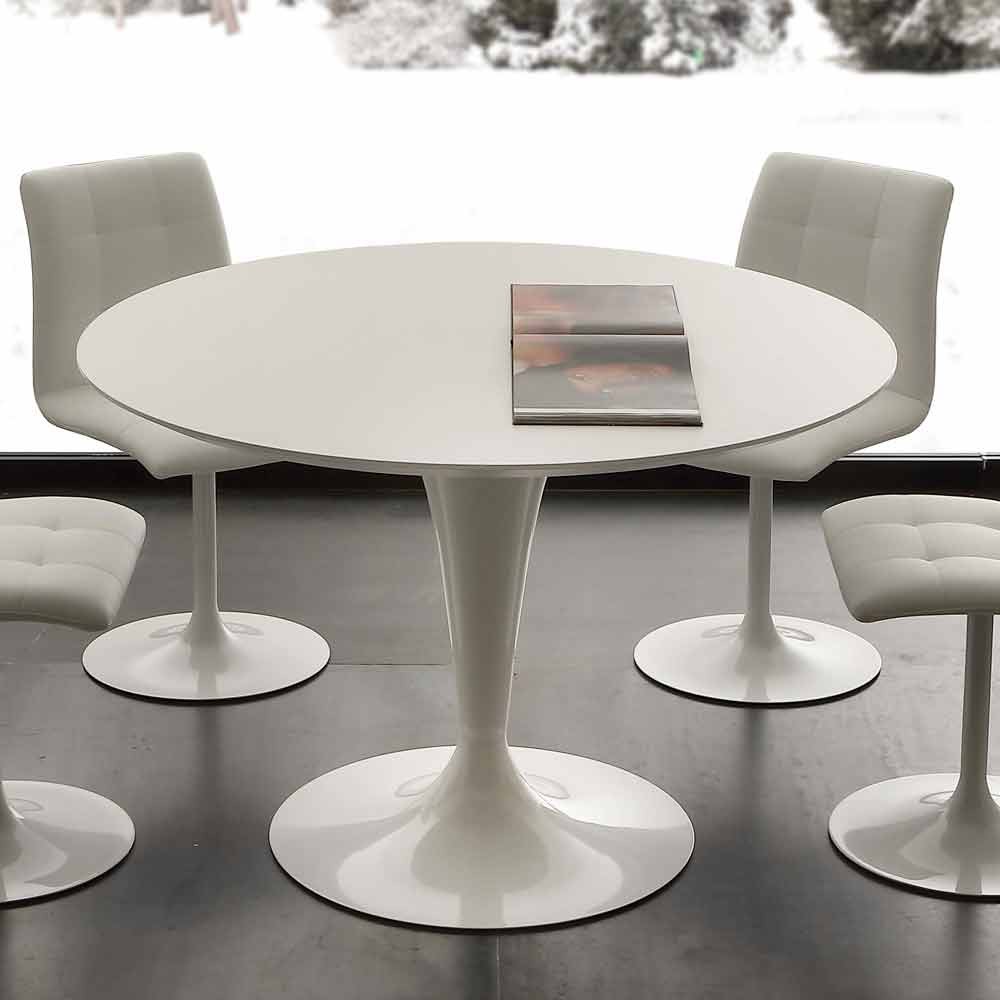 muebles y colchones - Mesa Redonda, mesas, mesa blanca, mesa de estar, sillas de bar se venden aparte. 3