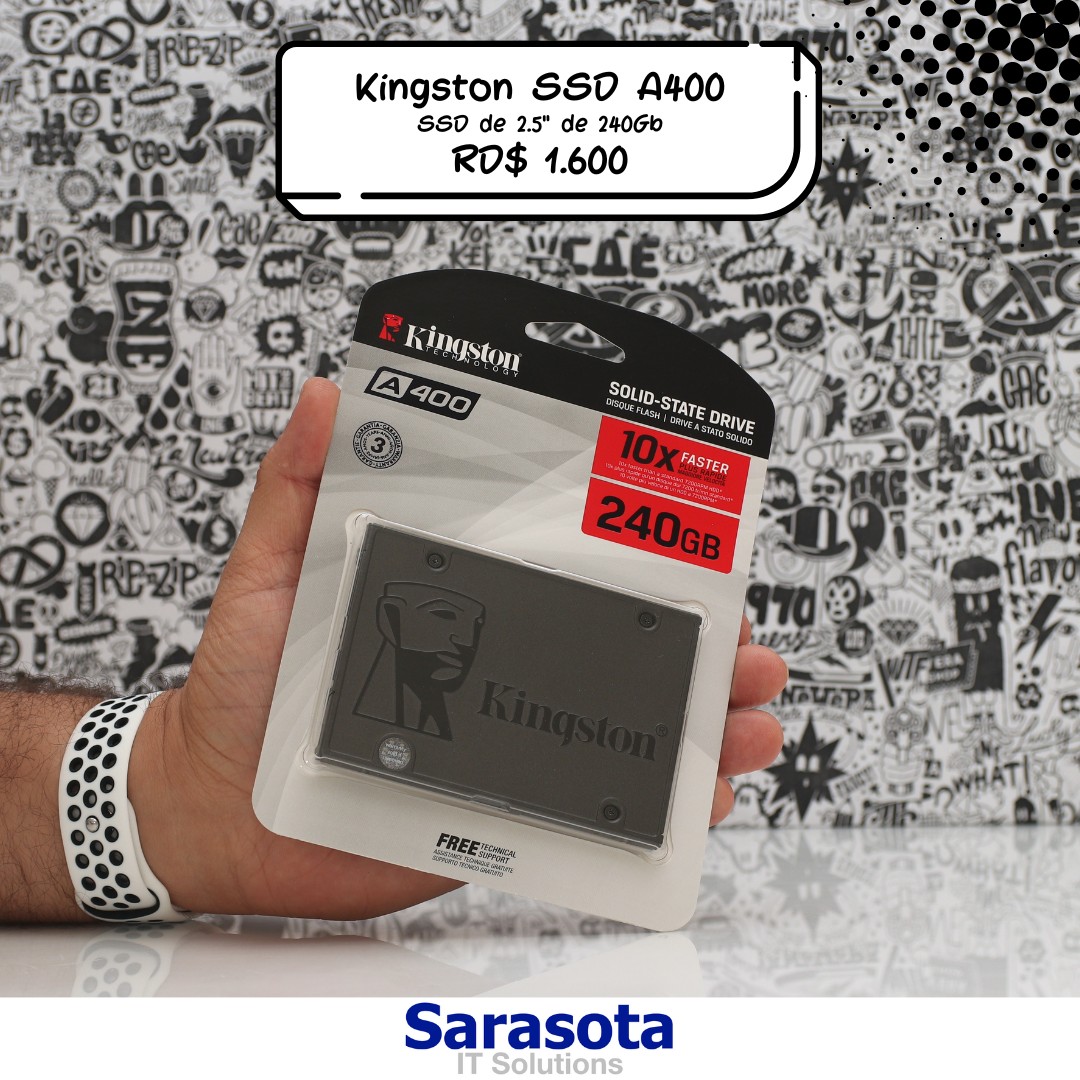 accesorios para electronica - SSD de 240Gb marca Kingston Serie A400 en RD$1600