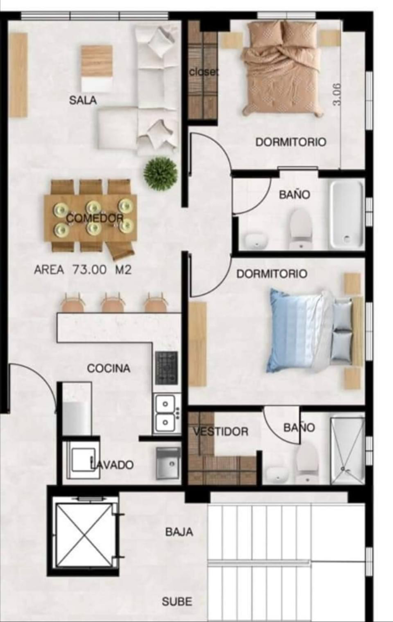 apartamentos - Vendo independencia klm 9 dos hab dos baños parque 1