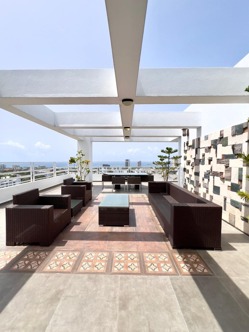 apartamentos - Apartamento en Alquiler amueblado con terraza privada 
Vista espectacular al mar 2