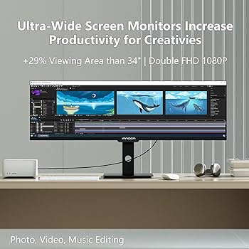 computadoras y laptops - INNOCN Monitor UltraWide 44C1G 44 Pulg 1080p 120Hz 1