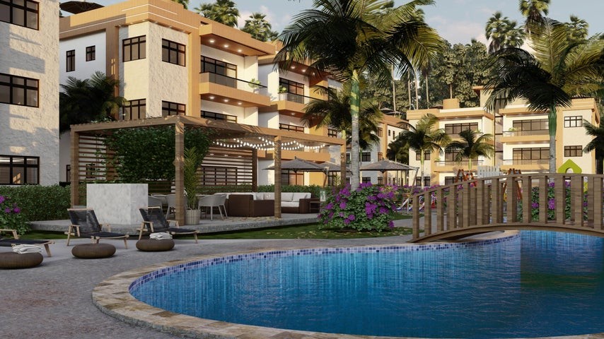 apartamentos - Proyecto en venta Punta Cana #24-984 dos dormitorios, piscina, balcón, terraza.
 7