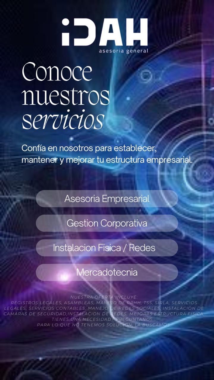 servicios profesionales - Asesoría y consultoría empresarial
Trabajamos con Carnet de Exensión ITBIS  1