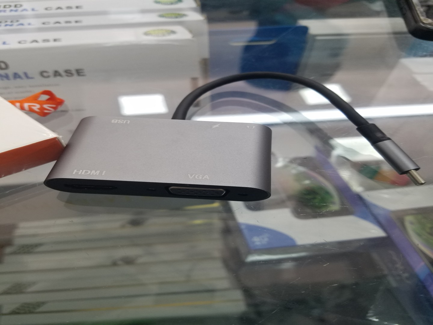 accesorios para electronica - Adaptador 5 en 1 HDMI VGA 4K, Compatible con MacBook/Nintendo Switch/Samsung 1