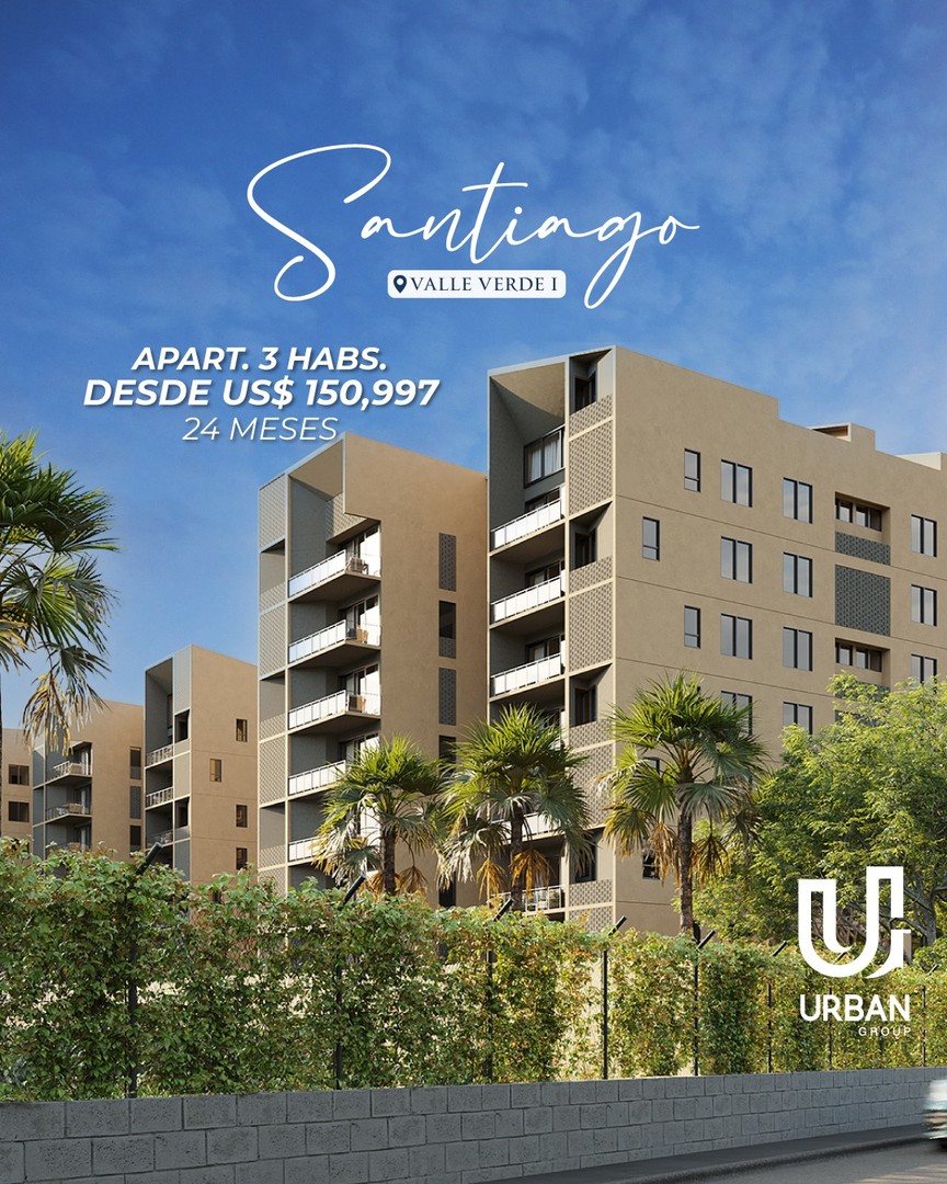 apartamentos - Apartamentos de 3 Habitaciones desde US$150,997 en Santiago 2