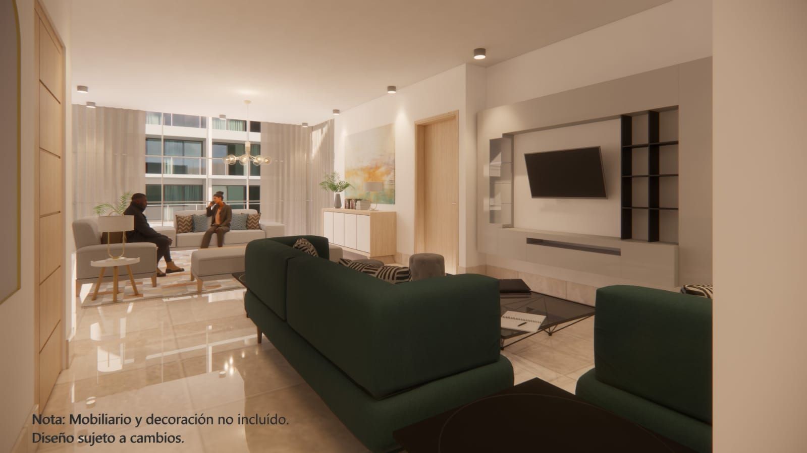 apartamentos - Naco torre familiar 1 x piso 3 habitaciones 3.5 baños estar estudio 230m2  1