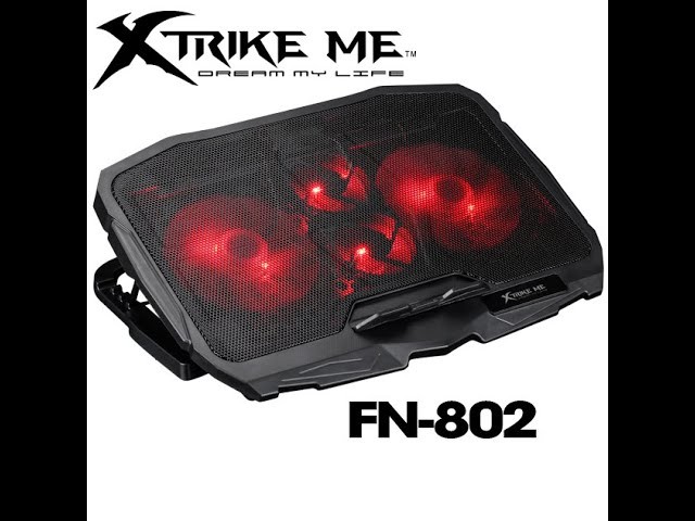 computadoras y laptops - BASE CON ABANICOS DE ENFRIAMIENTO (VENTILADOR) PARA LAPTOP GAMING XTRIKE ME