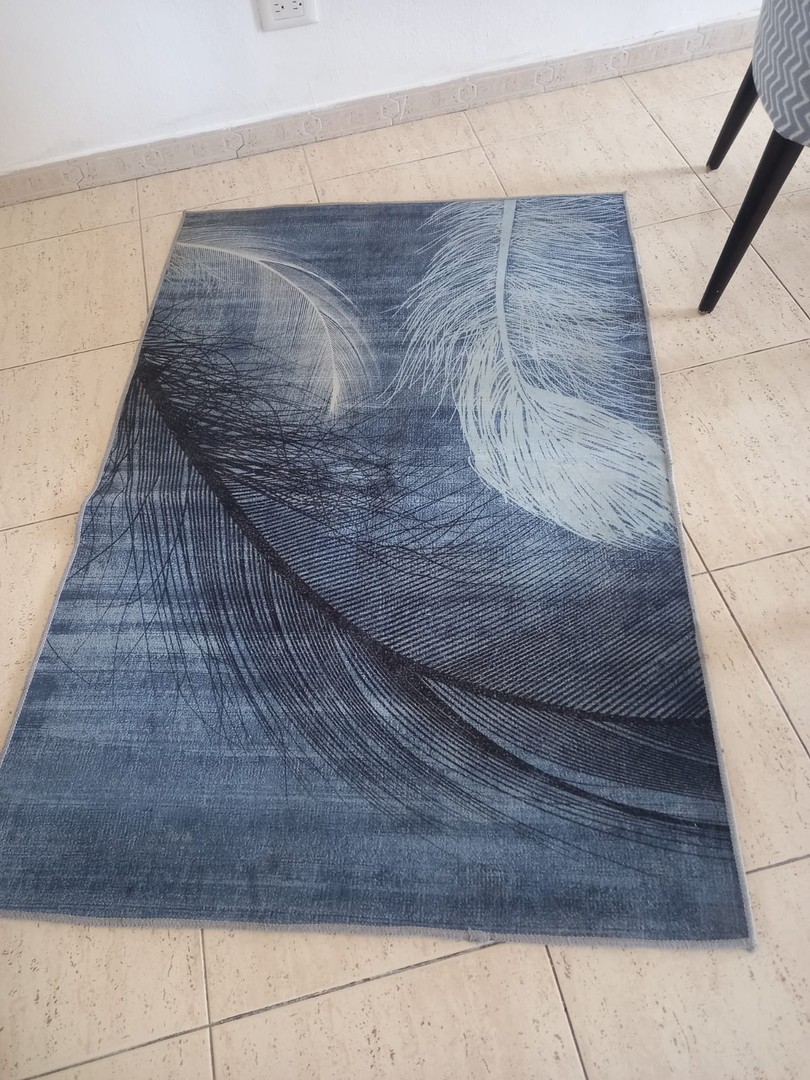 decoración y accesorios - Alfombra moderna tonos gris azul