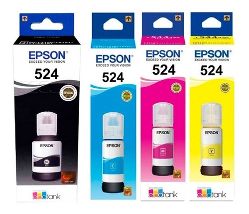 impresoras y scanners - BOTELLA DE TINTA EPSON T524 EN TODOS LOS COLORES  ORIGINALES  0