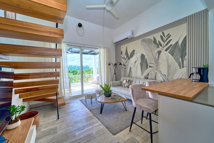 apartamentos - Proyecto en venta Punta Cana #24-1487 un dormitorio, balcón, amueblado, piscina
 2