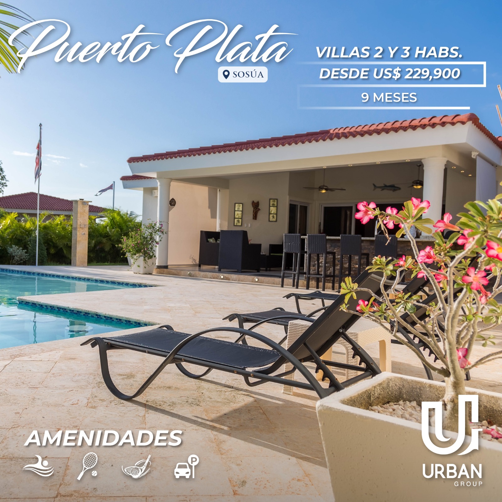 casas vacacionales y villas - Villas de 3 Habitaciones en Sosua Puerto Plata