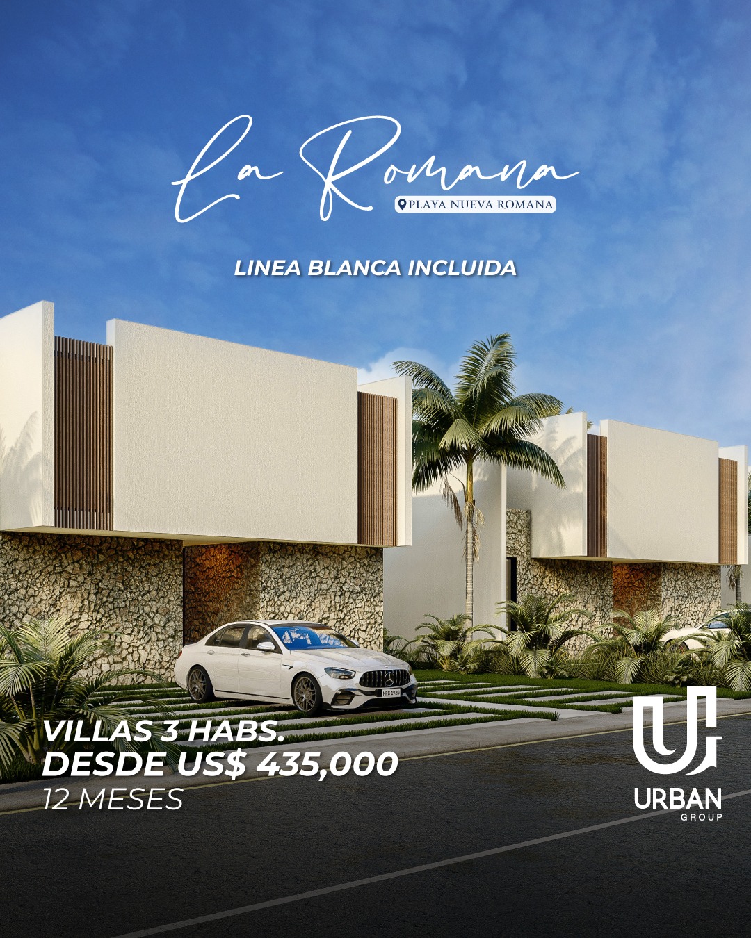 casas vacacionales y villas - Playa Nueva Romana, Villas 3 habitaciones