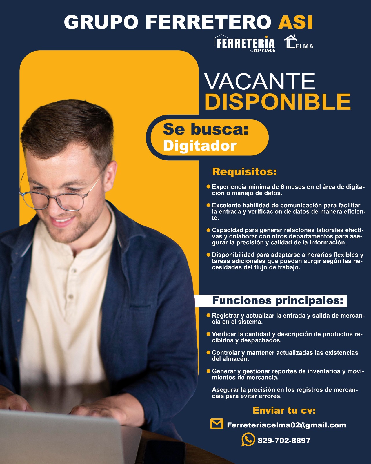 empleos disponibles - VACANTE DE DIGITADOR