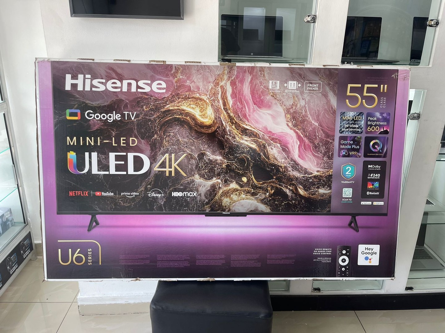 tv - Televisor Hisense  U6 55 Pulgadas Uled 4K SmartTV Google  1