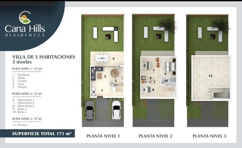 casas - Proyecto en venta Punta Cana #24-197 tres dormitorios, áreas de recreación.
 8