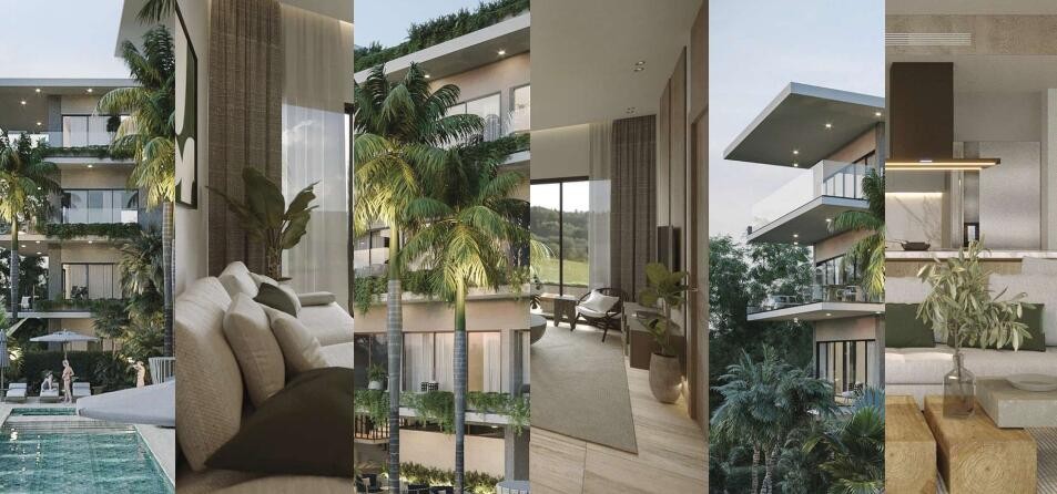 apartamentos - Proyecto en venta Punta Cana #24-65 dos dormitorios, campo de golf, piscina, Gym 1