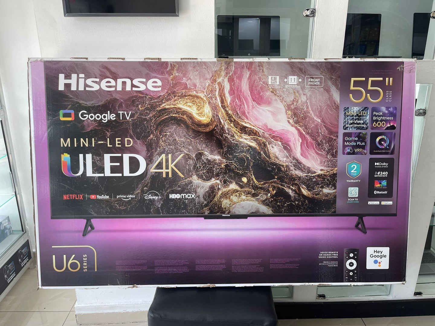 tv - Televisor Hisense  U6 55 Pulgadas Uled 4K SmartTV Google  2