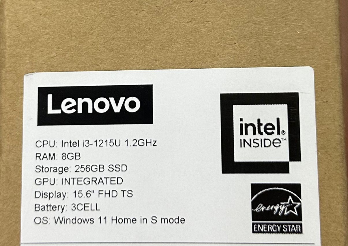 computadoras y laptops - Laptop Lenovo Ideapad 1|IntelCore i3|256gb SSD|8GB RAM|PANTALLA TOUCH 15.6" 1