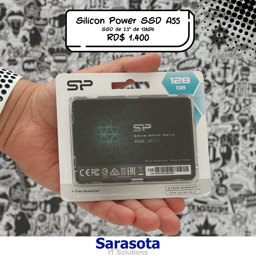 accesorios para electronica - SSD 128Gb Disco Estado Sólido marca Silicon Power con garantía 1 año