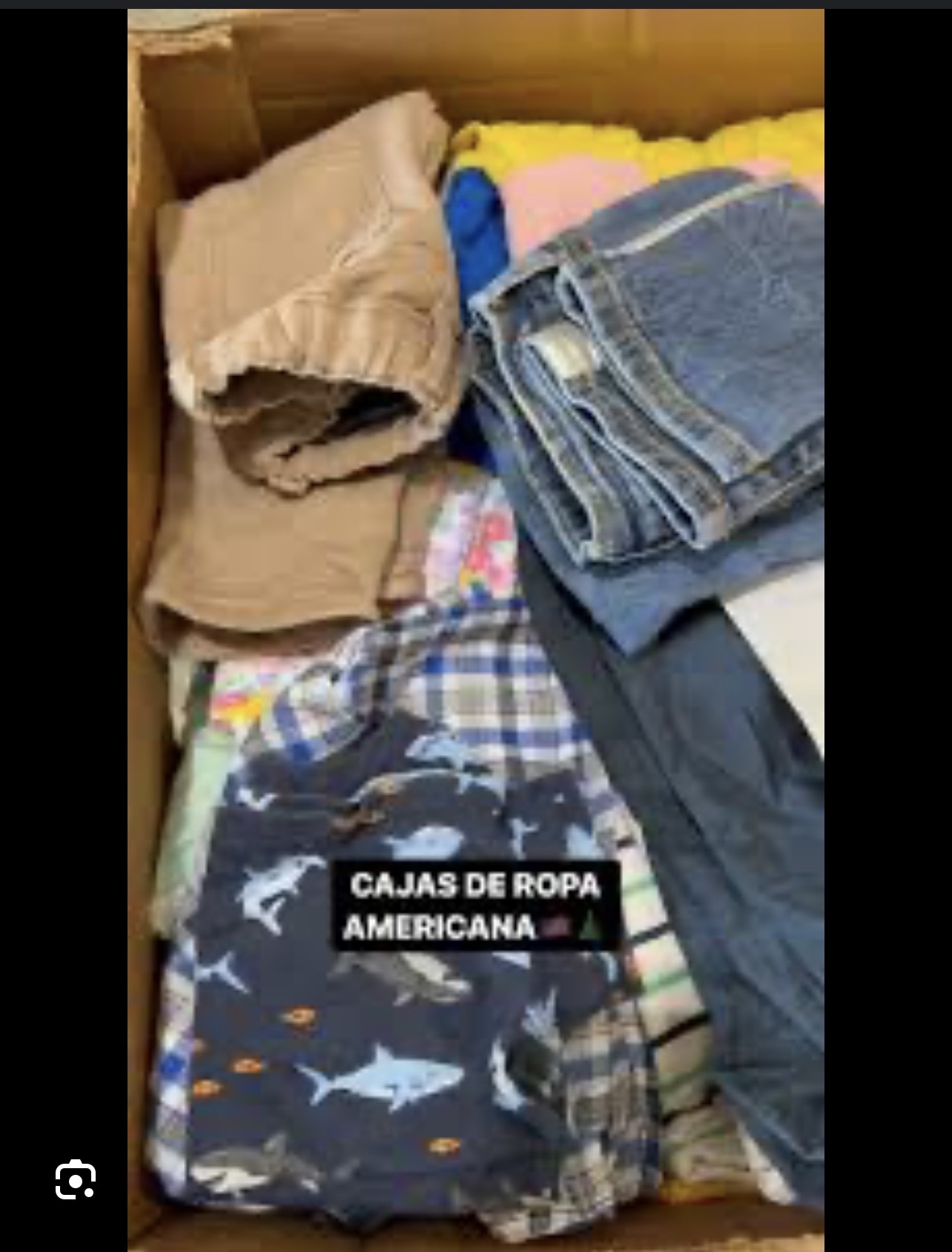 ropa y zapatos -  caja de ropa de niño 