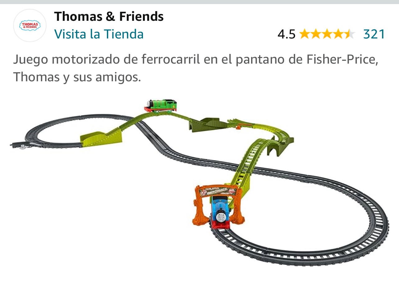 juguetes - Juego motorizado de ferrocarril en el pantano de Fisher-Price.