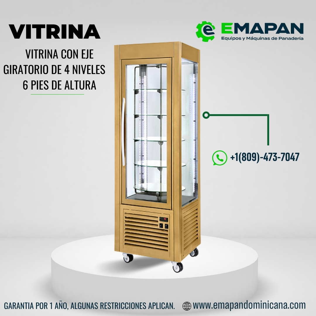 equipos profesionales - VITRINA CON EJE DE 4 NIVELES  GIRATORIO  6 PIES DE 0