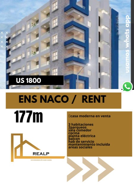 apartamentos - Apartamento naco 3 hab 0