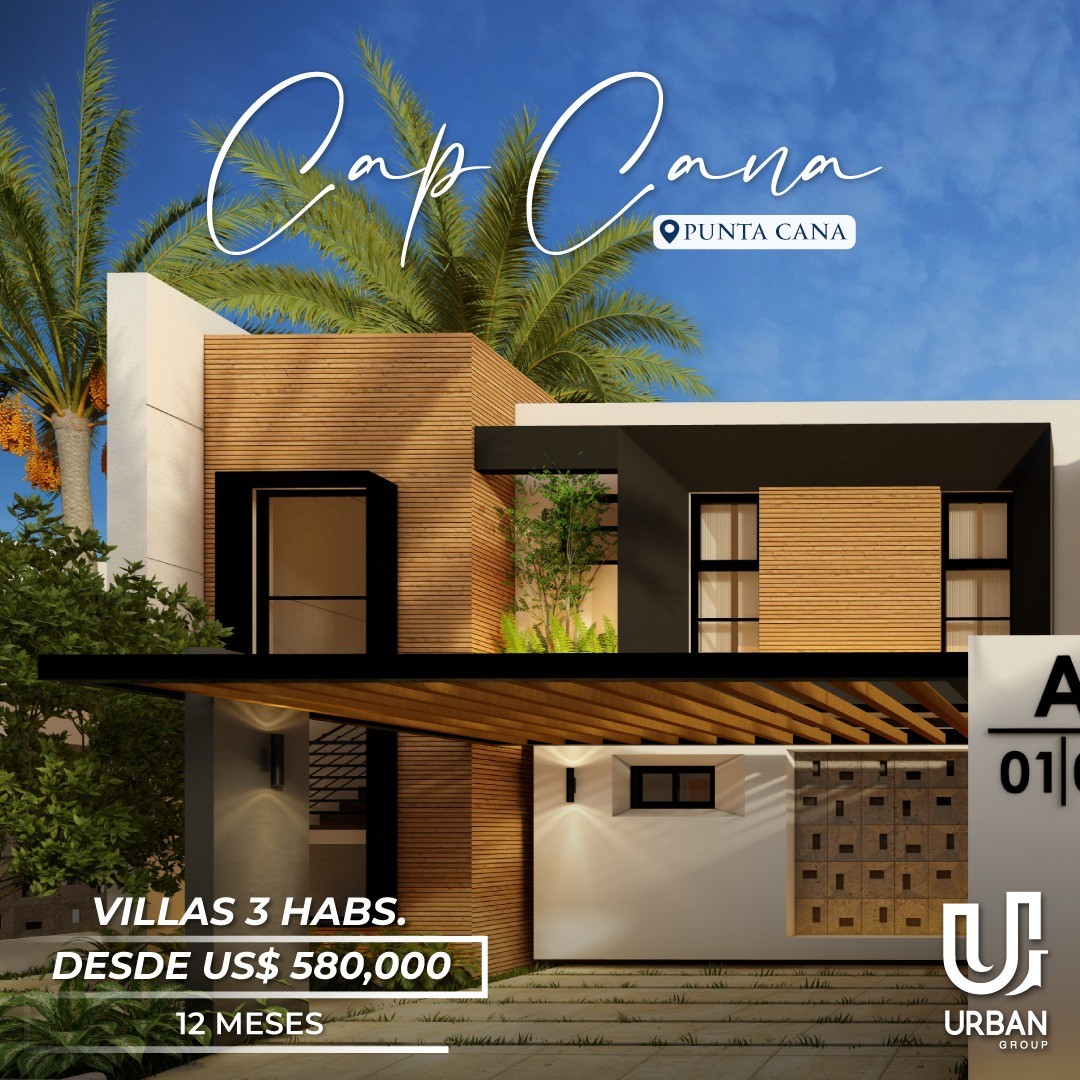 casas vacacionales y villas - Villas de 3 Habitaciones desde US$580,000 en Cap Cana 1