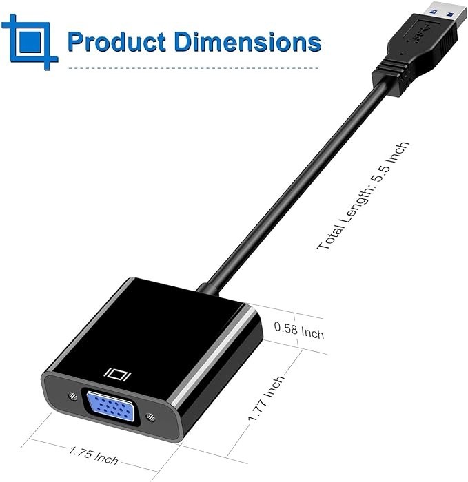 accesorios para electronica - CONVERTIDOR USB 3.0 A VGA 2
