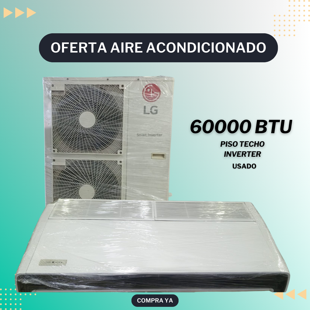 aires acondicionados y abanicos - 🔴Aire Acondicionado INVERTER 60000BTU PISOTECHO🔴