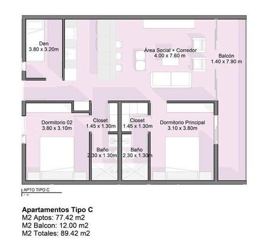 apartamentos - Proyecto en venta Punta Cana #23-890 dos dormitorios, balcón, piscina, Gym.
 9