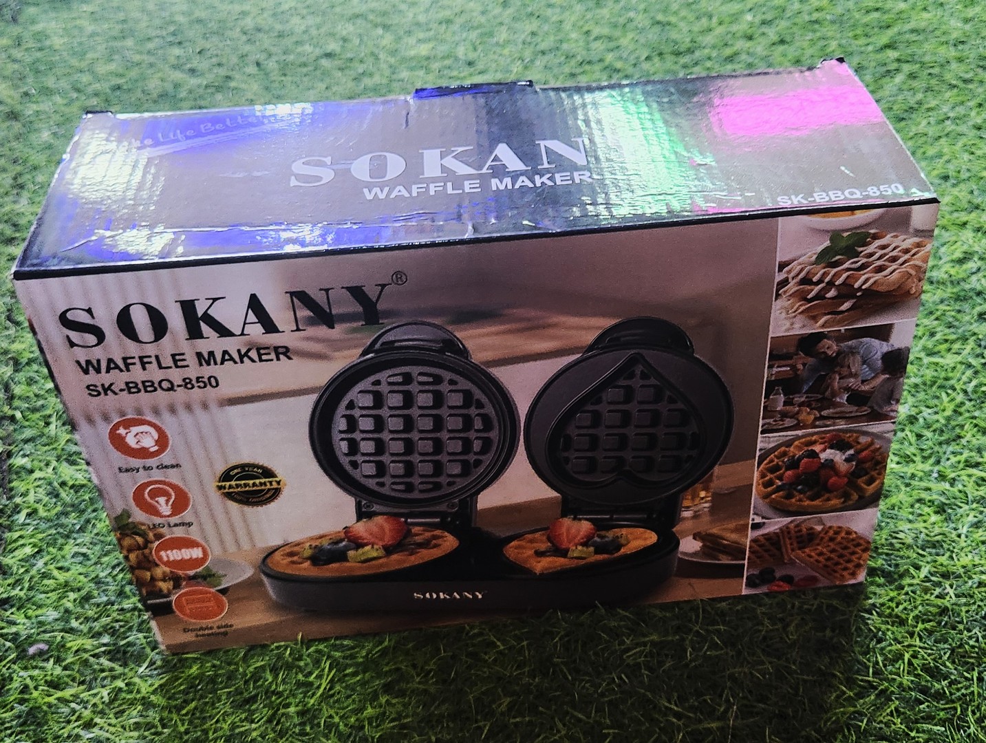 cocina - Waflera doble sokany SK-BBQ-850, gofrera, cocina.  2