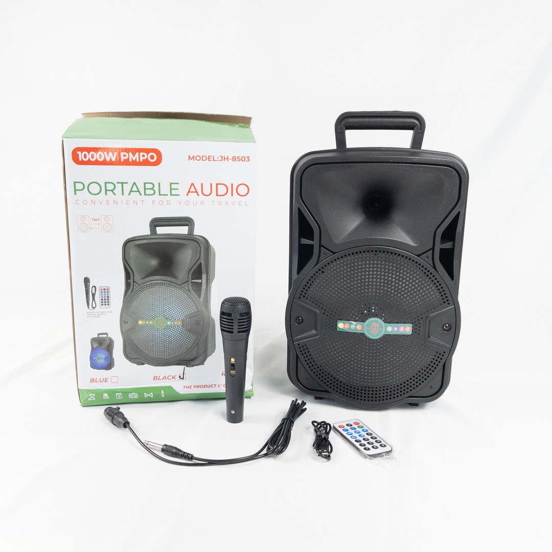camaras y audio - Bocina de 8 pulgada JH-8503, incluye micrófono 2