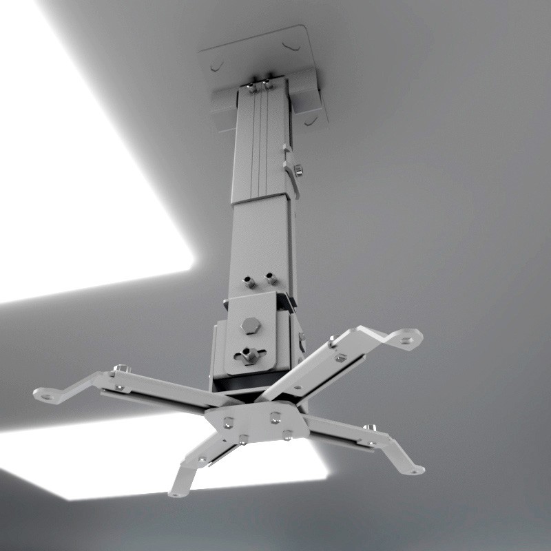 accesorios para electronica - SOPORTE PARA PROYECTOR KLIPX BLANCA DE TECHO DESDE 280MM HASTA 350MM DIAGONAL 1