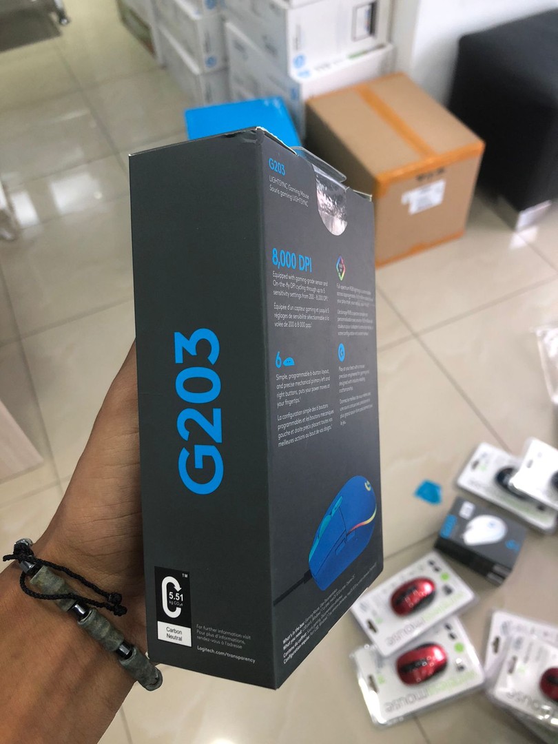 computadoras y laptops - Mause Logitech G203 - 8,000 DPI - 6 Botones 3