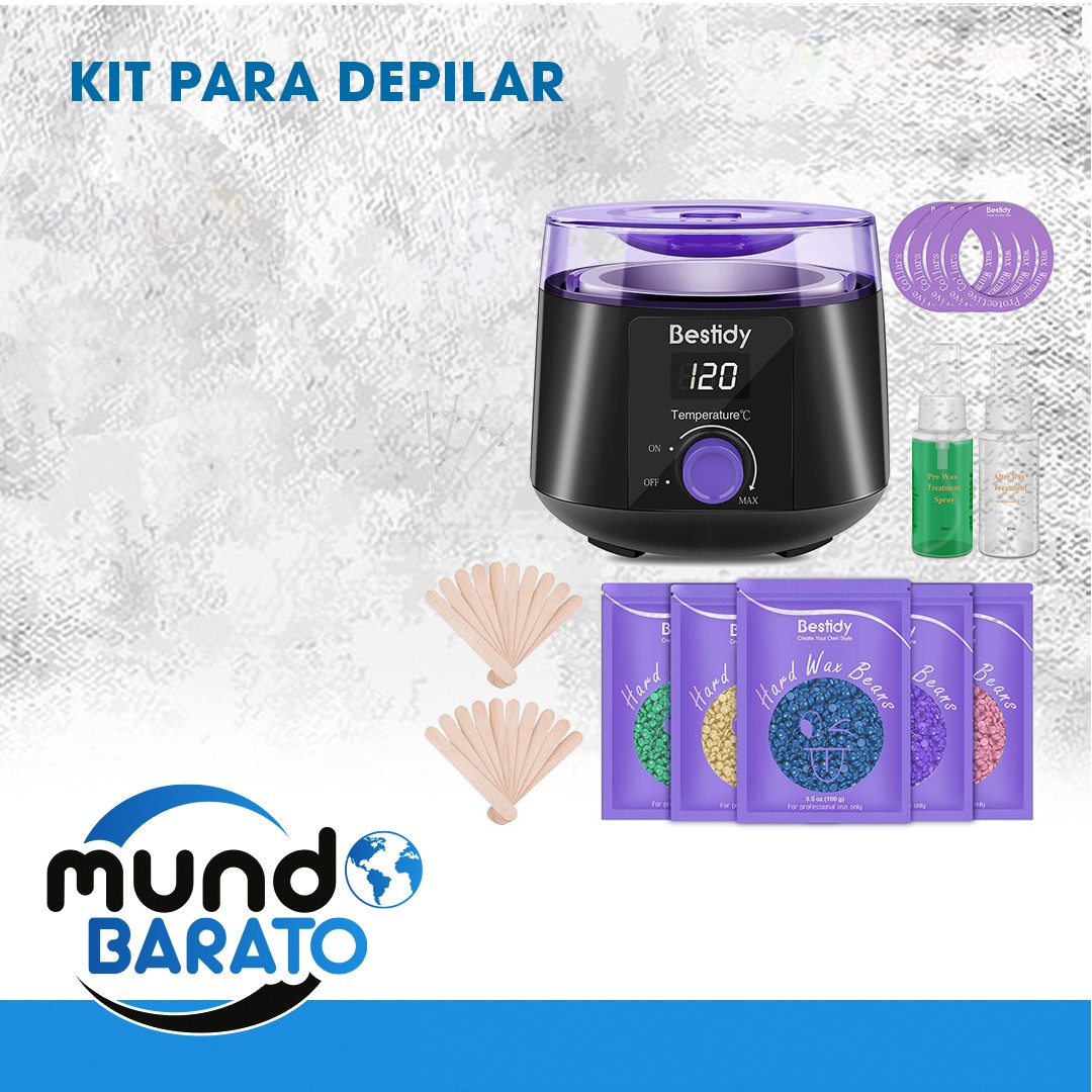 salud y belleza - Kit de depilacion bestidy Horno de Cera + 4 fundas de cera. Calentador depilar