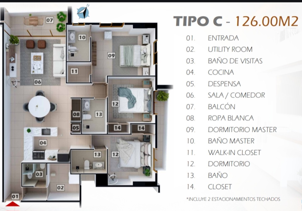 apartamentos - Amplio apartamento 3 hab 126M2. Evaristo Morales 6