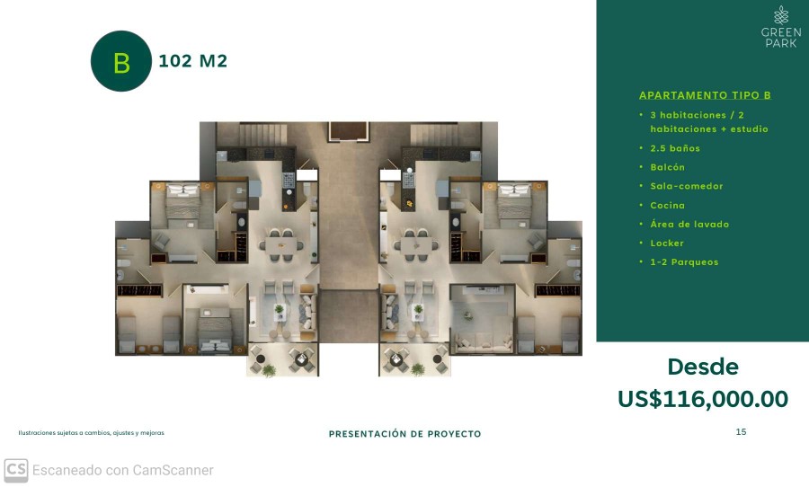 apartamentos - Ven y reserva tu Apartamento con USD1,000. Hoy mismo. 1