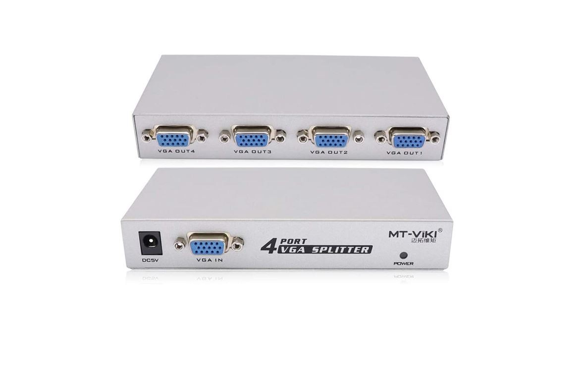 otros electronicos - Interruptor Splitter para monitores  VGA  1 en 4 puertos de vídeo 0