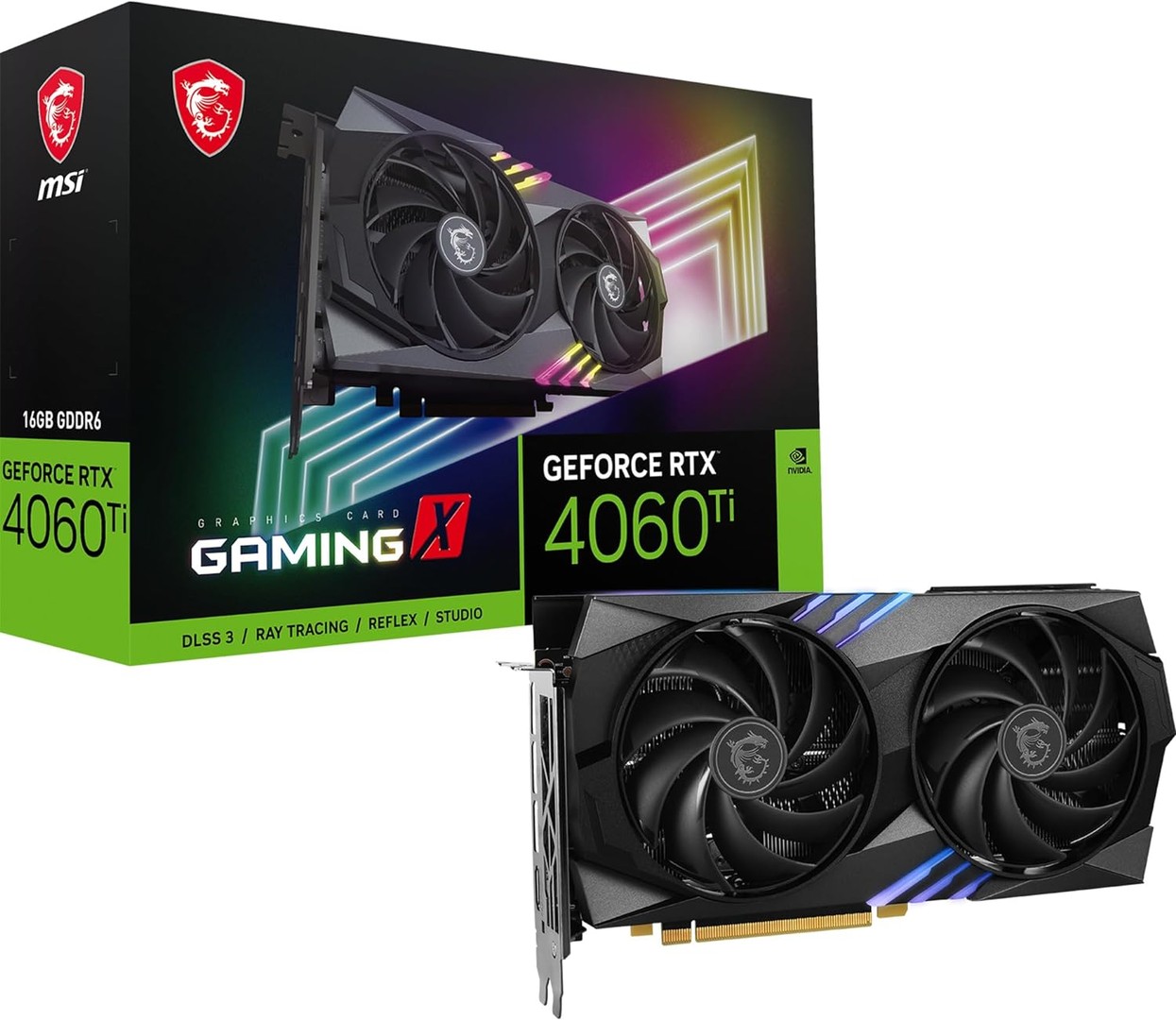 accesorios para electronica - MSI GeForce RTX 4060 Ti Gaming X 16G Graphics Card - NVIDIA RTX 4060 Ti, 16GB