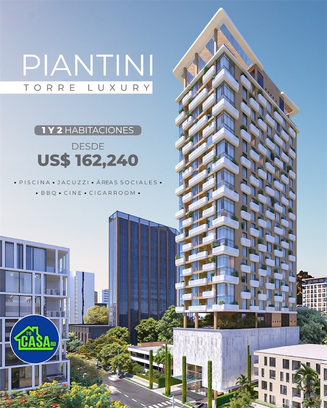 apartamentos - Torre de lujo en PIANTINI📍DN 